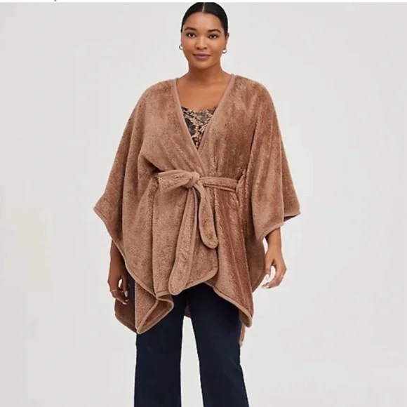 Sherpa Belted Ruana - Picture 1 of 4